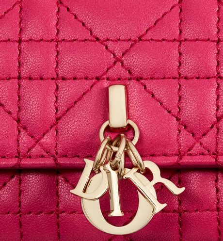 Miss Dior Glycine Wallet Passion Pink Cannage Lambskin